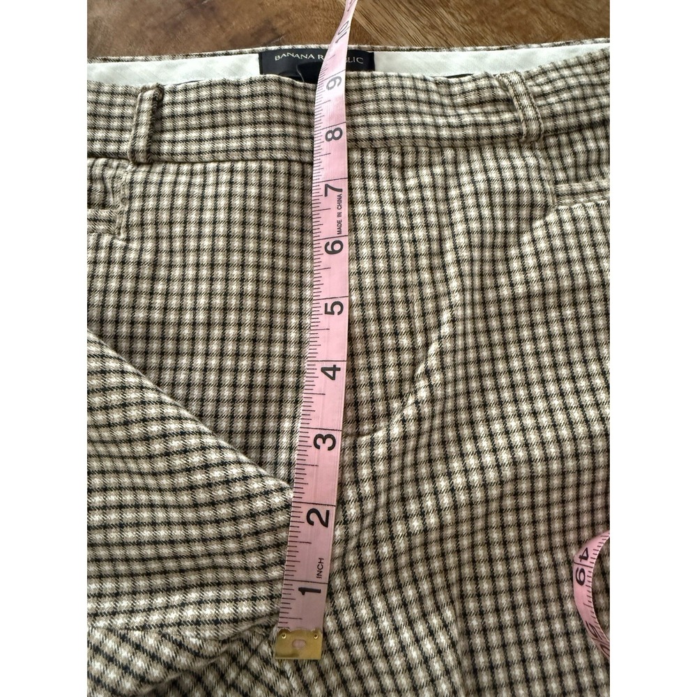Banana Republic Sloan Petite 8 Check Plaid Career Dress Pants Stretch Cropped - Picture 6 of 8